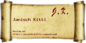 Janisch Kitti névjegykártya